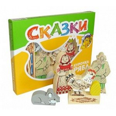 Большое фото товара - Томик Конструктор 17 дет. Сказки. Курочка Ряба (дерево, от 3 лет) 4534-1, (ООО "Томь-Сервис"), 11-52812. Вариант №1