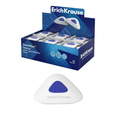 Большое фото товара - Ластик EK45551 SmartWay® "Треугольник" с держателем ErichKrause, 12-109893. Вариант №1