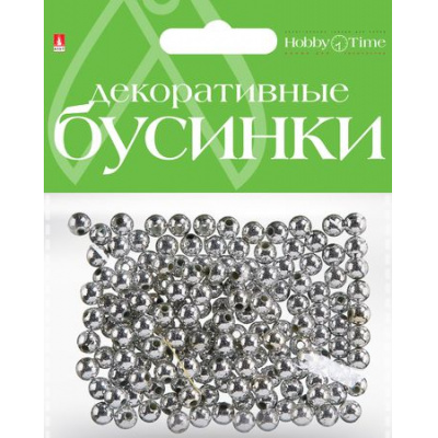 Большое фото товара - Бусины круглые серебряные  6 мм 2-371/04 Альт, 12-110635. Вариант №1