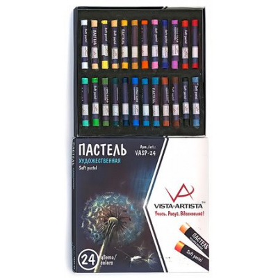 Большое фото товара - Пастель художественная 24цв Studio VASP-24 VISTA-ARTISTA, 12-123811. Вариант №1