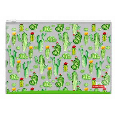 Большое фото товара - Папка на гибкой молнии  B5 48664 Tropical Cactus ErichKrause, 12-132041. Вариант №1