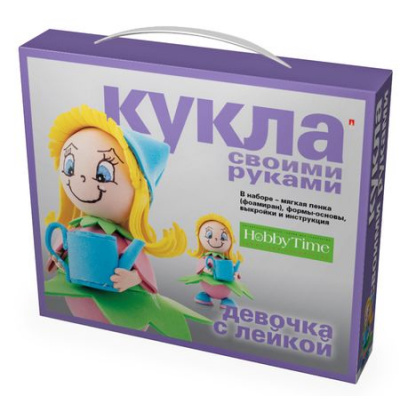 Большое фото товара - Набор для творчества 2-083/01 "КУКЛА СВОИМИ РУКАМИ. ДЕВОЧКА С ЛЕЙКОЙ" Альт, 12-135032. Вариант №1