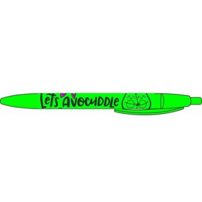 Большое фото товара - Ручка автоматическая шариковая прорезиненная "Let's avocuddle" 0.7мм синяя 87905 Centrum, 12-140103. Вариант №1