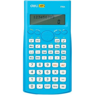 Большое фото товара - Калькулятор DELI научный 10+2 разряда E1710A/BLU 88х23х165 мм синий (1187636) Deli, 12-143068. Вариант №1