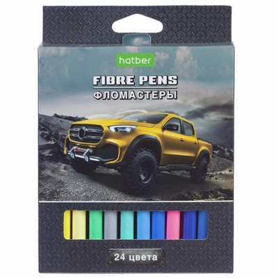 Большое фото товара - Фломастеры 24цв "JEEPING" карт.уп. (071104) Хатбер, 12-149358. Вариант №1
