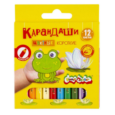 Большое фото товара - Карандаши 12цв  КККМ12 КОРОТКИЕ Каляка-Маляка, 12-15170. Вариант №1