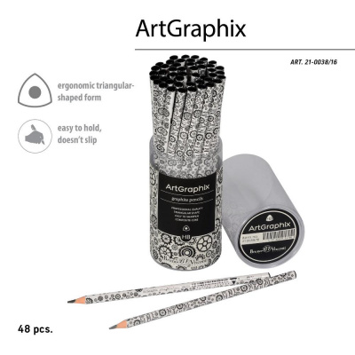 Большое фото товара - Карандаш пластиковый  "ArtGraphix.Время Машин" трехгранный НВ 21-0038/16 Bruno Visconti, 12-152958. Вариант №1