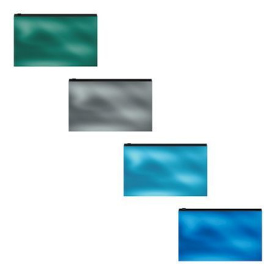 Большое фото товара - Папка на гибкой молнии Card Size 54986 ZIP Glossy Ice Metallic ассорти ErichKrause, 12-155035. Вариант №1