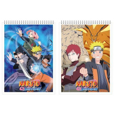Большое фото товара - Блокнот на спирали А6 40л клетка "Naruto" NT3/2 Academy style, 12-157592. Вариант №1