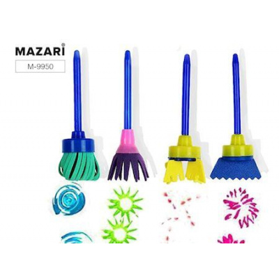 Большое фото товара - Набор кистей 4 шт: из EVA M-9950 Mazari, 12-158066. Вариант №1