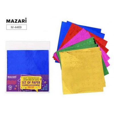 Большое фото товара - Фольга голографическая 15х15 см 10л M-4469 Mazari, 12-159724. Вариант №1