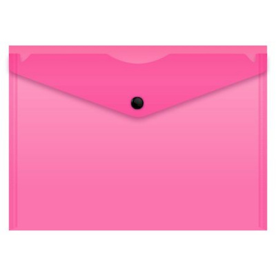 Большое фото товара - Папка с кнопкой  А5 180мкм 248х169мм Double Neon DNEPK804A5PINK розовая (1481942) Бюрократ, 12-164663. Вариант №1