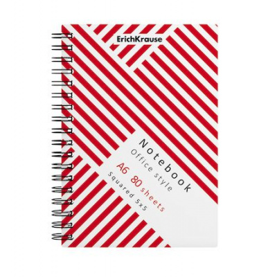 Большое фото товара - Записная книжка на спирали пластиковая обложка А6 80л клетка "Red Concept" 58336 ErichKrause, 12-172150. Вариант №1
