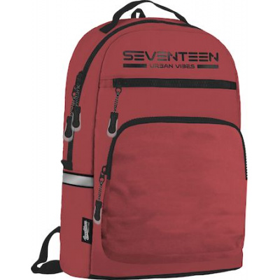 Большое фото товара - Рюкзак молодежный SVJB-RT5-4224 "Коралловый" 12х28х42 см SEVENTEEN, 12-173426. Вариант №1
