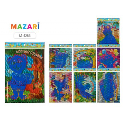 Большое фото товара - Гравюра голографическая 26х19 см ассорти M-4286 Mazari, 12-173645. Вариант №1