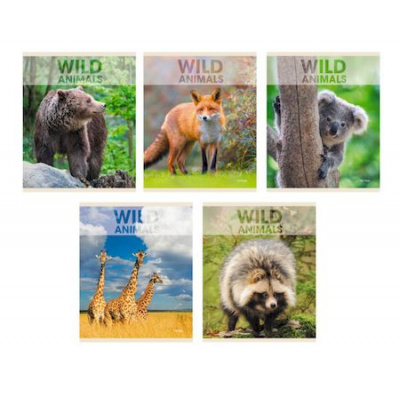 Большое фото товара - Тетрадь  96л клетка "Wild animals" ТЛ968377 Listoff, 12-174474. Вариант №1