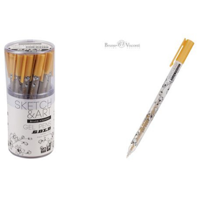 Большое фото товара - Ручка гелевая Sketch Art "UniWrite.GOLD" 0.8мм золотая 20-0312/02 Bruno Visconti, 12-180838. Вариант №1
