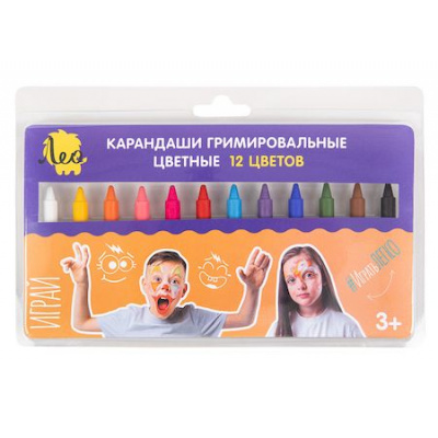 Большое фото товара - Цветные карандаши для грима 12 цв. 42 г. "Играй" LPFPS-12 Лео, 12-180981. Вариант №1