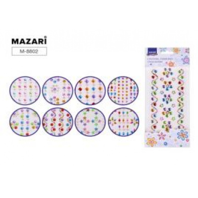 Большое фото товара - Наклейки-стразы 16х9 см, 12 дизайнов M-8802 Mazari, 12-181535. Вариант №1