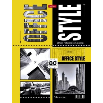 Большое фото товара - Бизнес-блокнот А5  80л клетка "Office Style" 5-цв. блок (084939) 29922 Хатбер, 12-182717. Вариант №1