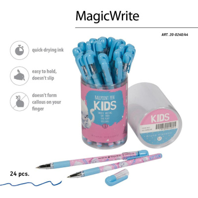 Большое фото товара - Ручка шариковая 0.5 мм "MagicWrite. Кошка с бантиком" синяя 20-0240/44 Bruno Visconti, 12-187427. Вариант №1