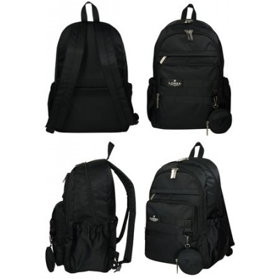 Большое фото товара - Рюкзак молодежный ERGONOMIC M15 "УЛЬТРА ЧЕРНЫЙ/TOTAL BLACK" 46x31x16 см LXBPM15-TB LOREX, 12-188263. Вариант №1