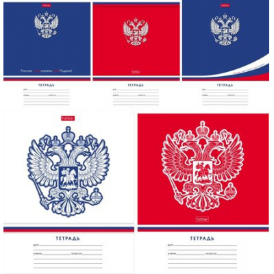 Большое фото товара - Тетрадь  12л клетка "Символ России" (089210) Хатбер, 12-192246. Вариант №1