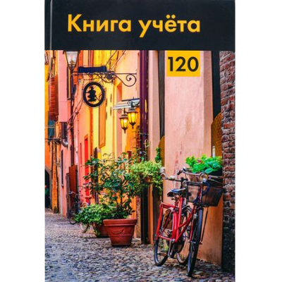 Большое фото товара - Книга учета 120л клетка "СТАРИННАЯ УЛОЧКА" 120-4639 Проф-Пресс, 12-194004. Вариант №1