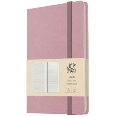 Большое фото товара - Блокнот А6-  96л линия "Joy Book. Розовая вуаль" на резинке, кожзам БДБЛ6964405 Listoff, 12-195137. Вариант №1