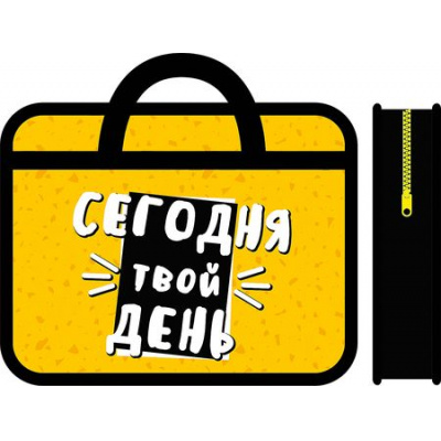 Большое фото товара - Папка пластиковая А4 на молнии с ручками 33х26х7,5 см ПМ-А4-25 "ЖИВИ ЯРКО" Пчелка, 12-195328. Вариант №1