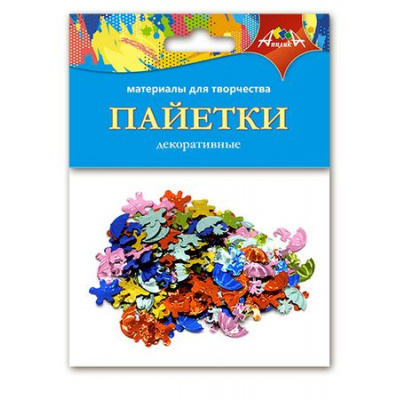 Большое фото товара - Материалы для творчества ПАЙЕТКИ "Мишка и зонтик" С3573-05 АппликА, 12-195674. Вариант №1
