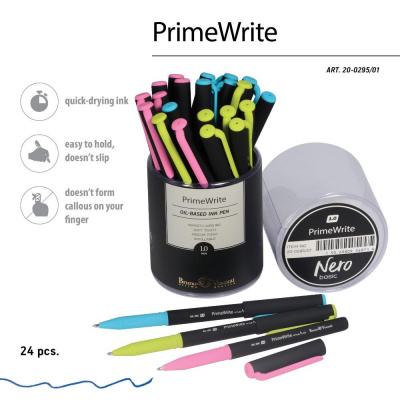 Большое фото товара - Ручка шариковая масляная 1.0мм "PrimeWrite. Basic. Nero" синяя 20-0295/01 Bruno Visconti, 12-195826. Вариант №1