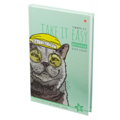 Большое фото товара - Престиж-блокнот А5 160л клетка "ЛЕГКАЯ ЖИЗНЬ/EASY LIFE.КОТЫ" 3-160-074/29 Альт, 12-196353. Вариант №1