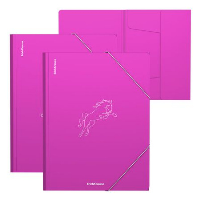 Большое фото товара - Папка на резинке А4 59796 "Неон Животные"розовая ассорти ErichKrause, 12-197924. Вариант №1