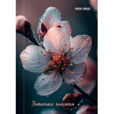 Большое фото товара - Записная книжка А7 64л клетка "КРАСИВЫЙ ЦВЕТОК" 64-1690 Проф-Пресс, 12-198362. Вариант №1