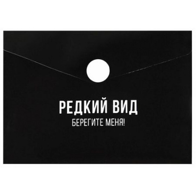 Большое фото товара - Папка с кнопкой  А7 105х74 мм 69041 "ФРАЗЫ С ХАРАКТЕРОМ" для карт и визиток Феникс, 12-198747. Вариант №1