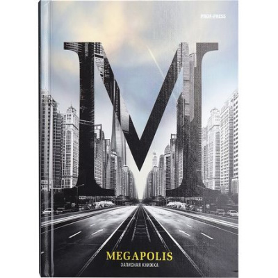 Большое фото товара - Записная книжка А5 160л клетка "МЕГАПОЛИС - 1" 160-1702 Проф-Пресс, 12-200707. Вариант №1