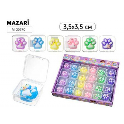Большое фото товара - Игрушка-антистресс ЛАПКИ 3,5х3,5 см ассорти M-20370 Mazari, 12-200926. Вариант №1