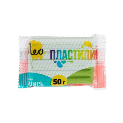 Большое фото товара - Пластилин  50гр. "Учись" салатовый LNMC-50 Лео, 12-201896. Вариант №1
