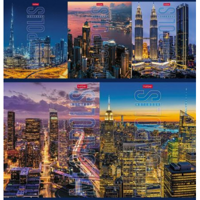 Большое фото товара - Тетрадь  60л клетка "Megapolis" (087473) Хатбер, 12-202676. Вариант №1
