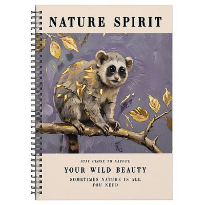 Большое фото товара - Тетрадь 120л клетка на спирали твердая обложка PREMIUM "JANE. Nature spirit" ТСМФ51205617 Listoff, 12-203339. Вариант №1