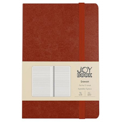 Большое фото товара - Блокнот А6-  96л линия "Joy Book. Имбирный пряник" на резинке,карман, кожзам БДБЛ6964526 Listoff, 12-203864. Вариант №1