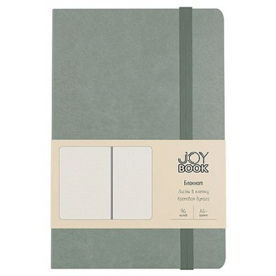 Большое фото товара - Блокнот А6- 96л клетка "Joy Book. Мятное мороженое" на резинке,карман, кожзам БДБК6964539 Listoff, 12-203870. Вариант №1
