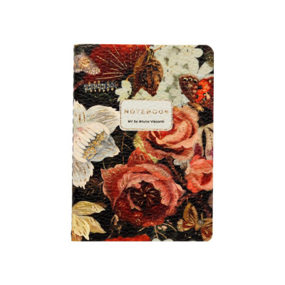 Большое фото товара - Записная книжка А6  60л линейка "ФЛОРА.РОСКОШНЫЙ БУКЕТ/FLORA.LUSH BOUQUET" экокожа 7-60-1316/14 Bruno Visconti, 12-206189. Вариант №1