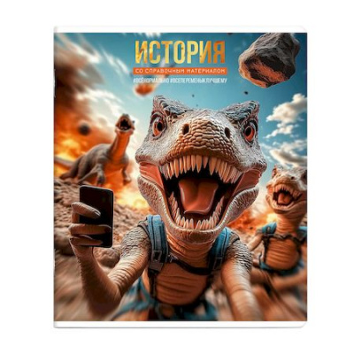 Большое фото товара - Тетрадь  48л "СЕЛФИ" по истории 69838 Феникс, 12-207341. Вариант №1