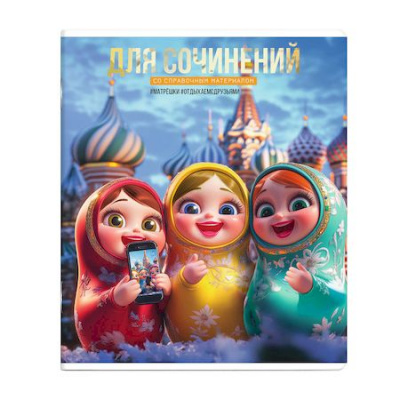 Большое фото товара - Тетрадь  48л "СЕЛФИ" для сочинений 69846 Феникс, 12-207348. Вариант №1