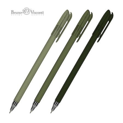 Большое фото товара - Ручка шариковая 0.38 мм "Зеленая/Verde" синяя 20-0506 Bruno Visconti, 12-207768. Вариант №1