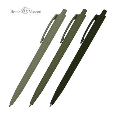 Большое фото товара - Ручка автоматическая шариковая 0.5мм "Зеленая/Verde" синяя 20-0508 Bruno Visconti, 12-207770. Вариант №1