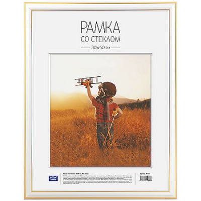 Большое фото товара - Фоторамка 30х40 пл. №2, белая 267554, 12-208111. Вариант №1