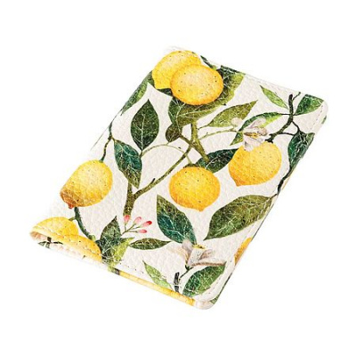 Большое фото товара - Обложка для паспорта "ФЛОРА.РАЙСКИЕ ЛИМОНЫ/FLORA.PARADISE.LEMONS" кожзам 3-620/17 Bruno Visconti, 12-209322. Вариант №1